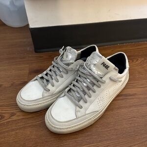 P448 Women’s Silver and White Sneakers